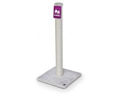 Petrebels Kratzbaum Maine 90 Cream, mit Stabiler Bodenplatte, Kletterbaum aus extra starkem Natursisal und Plüsch, 90 cm, Farbe Beige, Creme