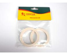 Sanfor 57051 Dichtungen für Kaffeemaschine, 3 Tassen, Gummi, Weiß