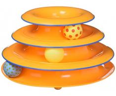 Nina Ottosson 317M Petstages Tower of Tracks - Spielturm mit Kugelbahnen - Spielzeug für Katzen, Einheitsgröße, Mehrfarbig, 273 g