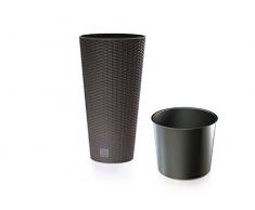 Blumentopf Pflanztopf Vase rund Oberfläche inkl. Pflanzeinsatz Gehäuse 64 Liter braun