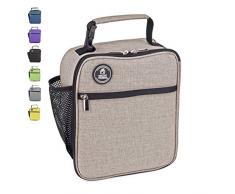 Isolierte Lunchbox für Erwachsene und Kinder – Professionelle Arbeit, Lunchbox für Männer und Frauen – Schule Lunchbox für Jungen und Mädchen hellgrau