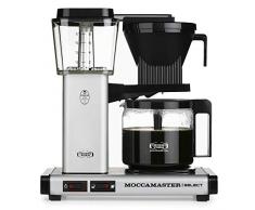 Moccamaster Filter Kaffeemaschine KBG Select, 1.25 Liter, 1520 W, Matt Silver