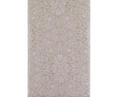 Summertime Floral Damast Vinyl Flanell Rückseite Tischdecke mit Reißverschluss Regenschirmloch 60 x 84 Oblong grau