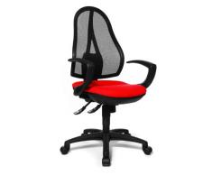 Topstar OP20QG21 Open Point SY, BÃ¼rostuhl, Schreibtischstuhl, ergonomisch, inkl. Armlehnen, Stoffbezug, rot