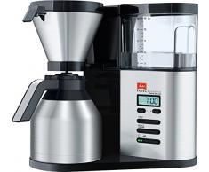 Melitta 1012-06 AromaElegance DeLuxe Filter-Kaffeemaschine, Schwarz/Edelstahl