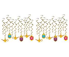 Beistle 53569 Windlicht & Lampen Whirls, 24-teilig, 44,5-86,4 cm, mehrfarbig