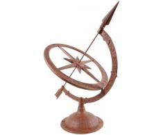 Esschert Design Sonnenuhr Gußeisen L, braun, 34.3 x 39.8 x 54.2, TH36