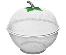 Uniware Obstkorb Apfelnetz mit Kunststoffbeschichtung, 26,7 cm, silberfarben
