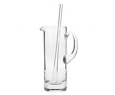 Household Essentials KROSNO Handmade Bond Martini Pitcher and Stirrer, 30 oz, Clear