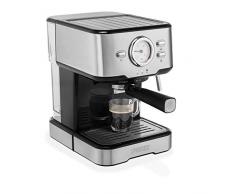 Princess 249412 Espressomaschine, 1100, Silber/Schwarz