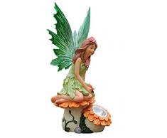 Greenkey Garden and Home Ltd Dekofigur Sonnenblume, Kunstharz, mit Solarleuchten, Einheitsgröße, Mehrfarbig