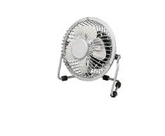 Akai VE10USB Ventilator VE10 USB Metall 4 Flügel Ø 10 cm Farbe Silber, Stahl