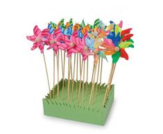 Legler 6149 windräder im 24er Set, schöne Gartendeko in Blumenkübeln und Beeten