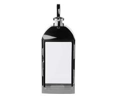 Herstera 14601524 Windlicht Yamena, Schwarz, 11 x 11 x 24 cm