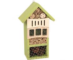 small foot 12051 Insektenhotel ins Grüne aus Holz mit praktischer Aufhängung, Nisthilfe und Überwinterung für Insekten, Garten-Deko