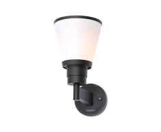Stanley Wandleuchte aus Aluminium mit Diffusor aus Polycarbonat Opal E27