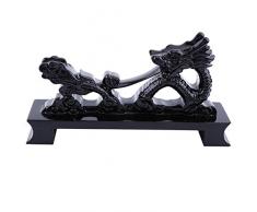 1 Stück Schwarz Chinesischen Drachen Shaped Holz Schwert Halter Tischständer Kleine Japanische Ninja Samurai Katana Master Schwert Messer Display Halter