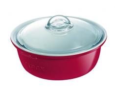 Pyrex 7611524 impresssion Kasserolle rund, 1,5 L, rot