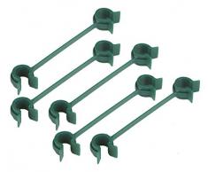 Windhager Rankhilfe-Clips, Befestigung für Pflanzen, Pflanzclips, Pflanzhalter, Clip für Pflanzstäbe, 5 Stück, 11 mm,07279, grün