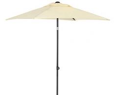 Dehner Sonnenschirm Andros, ca. 210 x 150 x 160 cm, Polyester, beige