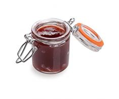 Nostalgisches Einmachglas mit Klemmdeckel, 230 ml, 10 Stück, farblos, 1.7 ounces