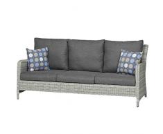Siena Garden Soria Lounge 3er Sofa, grau