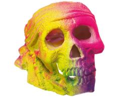 Nobby 28296 Aquarium Dekoration Aqua Ornaments Piraten Totenkopf Neon 17.5 x 13.8 x 11.2 cm