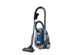 AEG VX8-3-FFPX Staubsauger mit Beutel (Ideal für Allergiker, inkl. Zusatzdüsen, 650 W, nur 63 dB(A), 12 m Aktionsradius, 3,5 l Staubbeutelvolumen, ERGO-Handgriff, waschbarer Allergy Plus Filter, blau)