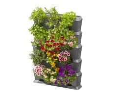Gardena NatureUp! Basis Set vertikal mit Bewässerung: Pflanzenwand zur Begrünung von Balkon/Terrassen/Innenhöfen, Set für 15 Pflanzen, unsichtbare Wasserversorgung, einfaches Stecksystem (13151-20)