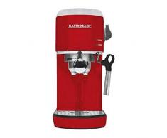 GASTROBACK #42719 Design Espresso Piccolo, Espressomaschine mit Milchaufschäumdüse, 19 bar Pumpendruck, schnelles Aufheizen (40 Sekunden), rot