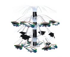 Beistle 50742 Graduation Cascade Tafelaufsatz, 45,7 cm, Schwarz/Weiß