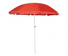 Dehner Gute Wahl Sonnenschirm Saturn, Ø 200 cm, Höhe 180 cm, Polyester, orange