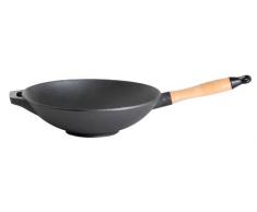Gusseisenkuss Wok aus Gusseisen, Schwarz, Ø 30 cm
