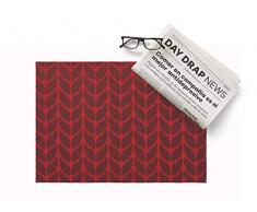 DAY DRAP Tischset Soft Wool rot, recycelte Baumwolle, 45x32 cm, 2 Stück