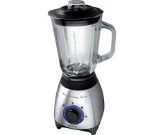 SENCOR SBL 4371 Standmixer mit 1,5 Liter Glasbehälter (500 Watt, 2 Geschwindigkeiten, Zwei Edelstahlklingen zum Zerkleinern von Eis) edelstahl