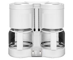 Krups KM8508 Doppel-Kaffeeautomat Duothek Plus, Kombiautomat Kaffee/Tee, 2 x 10 Tassen, weiß