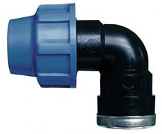 Cornat Bewässerungssystem Winkel PE-Rohr, Ø 32 mm, 3/4 Zoll Innengewinde, Polypropylen, für Kaltwasser