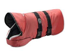 HUNTER Denali Reflect Hundemantel, Wintermantel, Fleecefutter, wasser- und windabweisend, reflektierend, 55, rot