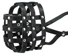 Dogs My Love Echtes Leder-Maulkorb Korb # 111 (mit14,3 Snout, Länge 4 Pitbull, Rottweiler