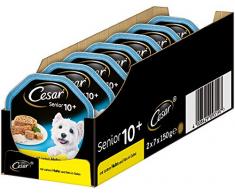 Cesar Hundefutter Nassfutter Senior 10+ mit zartem Huhn und Reis in Gelee, 14 Schalen (14 x 150g)
