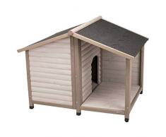 Trixie 39516 natura Hundehütte Lodge mit Satteldach, S: 100 × 82 × 90 cm, grau