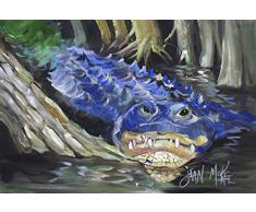 Caroline s Treasures jmk1135plmt blau Alligator Stoff Tisch-Sets, multicolor