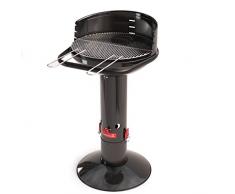Säulengrill rund Standgrill 99-cm hoch Grillrost höhen-verstellbar