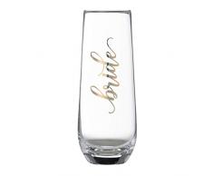 Lillian Rose Gold Champagnerglas ohne Stiel Braut Height 5.75 inches gold