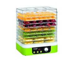 CONCEPT Hausgeräte SO1060 Dörrgerät IN TIME mit Zeitschaltuhr, 9 rechteckige Einlegeböden, grün, Display, stufenlose Temperatur-Einstellung 35-70°C