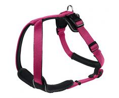 HUNTER Neopren Geschirr für Hunde, Nylon, gepolstert mit Neopren, für Sport und Freizeit XS, himbeer/schwarz