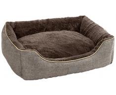 Kerbl 81316 Kuschelbett Samuel, 60 x 50 x 17 cm, silber/dunkelgrau