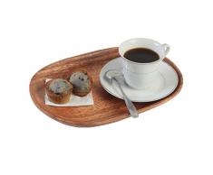 Woodard & Charles Tablett aus Akazienholz, oval, klein, 25,4 cm Medium