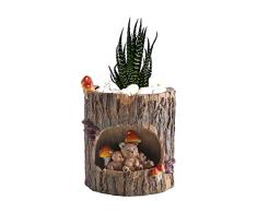 Anpatio Sukkulenten-Blumentopf aus Kunstharz, niedlicher Tier-Bär-Kaktus-Container mit Abflussloch für drinnen und draußen, Zuhause, Garten, Schreibtisch, Dekoration