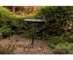 Alpine ORS684 Vogeltränke mit Vögeln und Blättern, Metall, 61 cm hoch